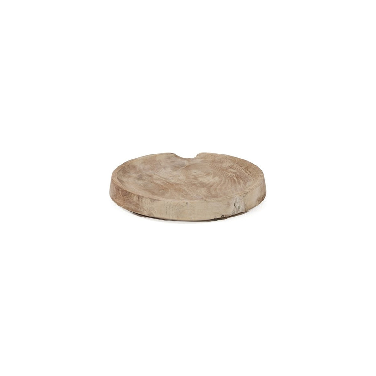 Dekoteller Binta Teakwurzel Natural Grey Small von Gommaire, Teakwurzel Natural Grey, Ø 35 × H 5 cm, Freisteller