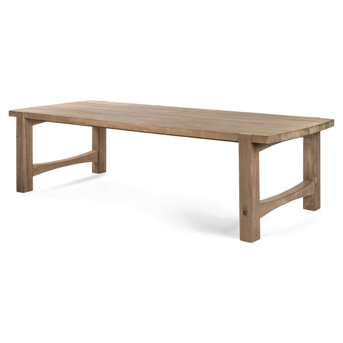 Esstisch Jacoba Small Teak Natural Grey Low von Gommaire, Teak Natural Grey, 270 × 102 × H 69 cm, Freisteller