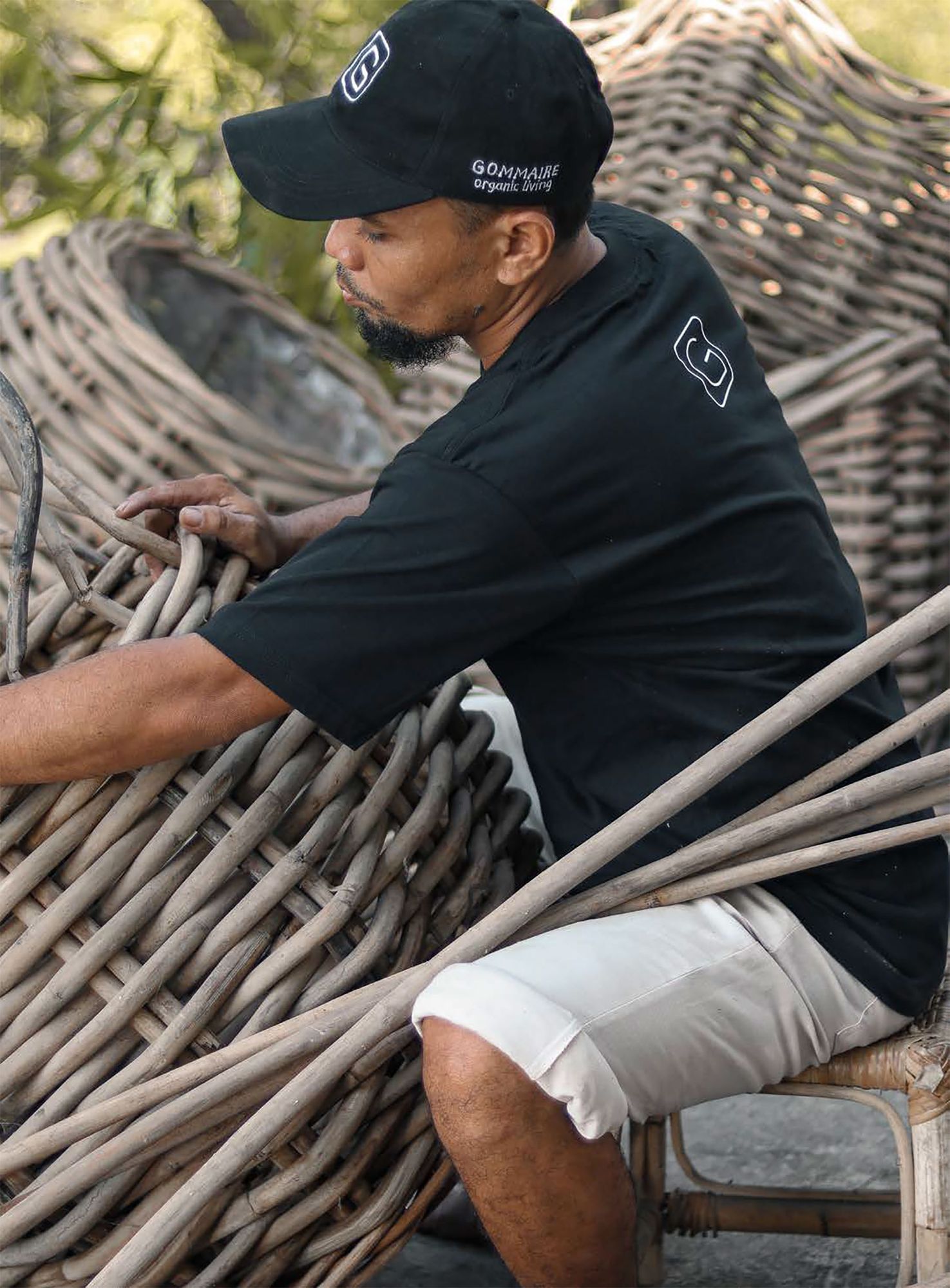 Gommaire Pflanzkorb aus Rattan in Handarbeit erstellt | Gommaire bei STUFF Shop kaufen