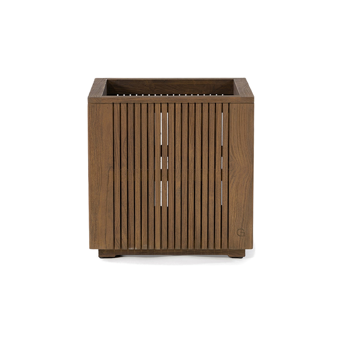 Pflanzkübel Nora Teak Emas Brown Large von Gommaire, Teak Emas Brown, 60 × 60 × H 60 cm, Freisteller