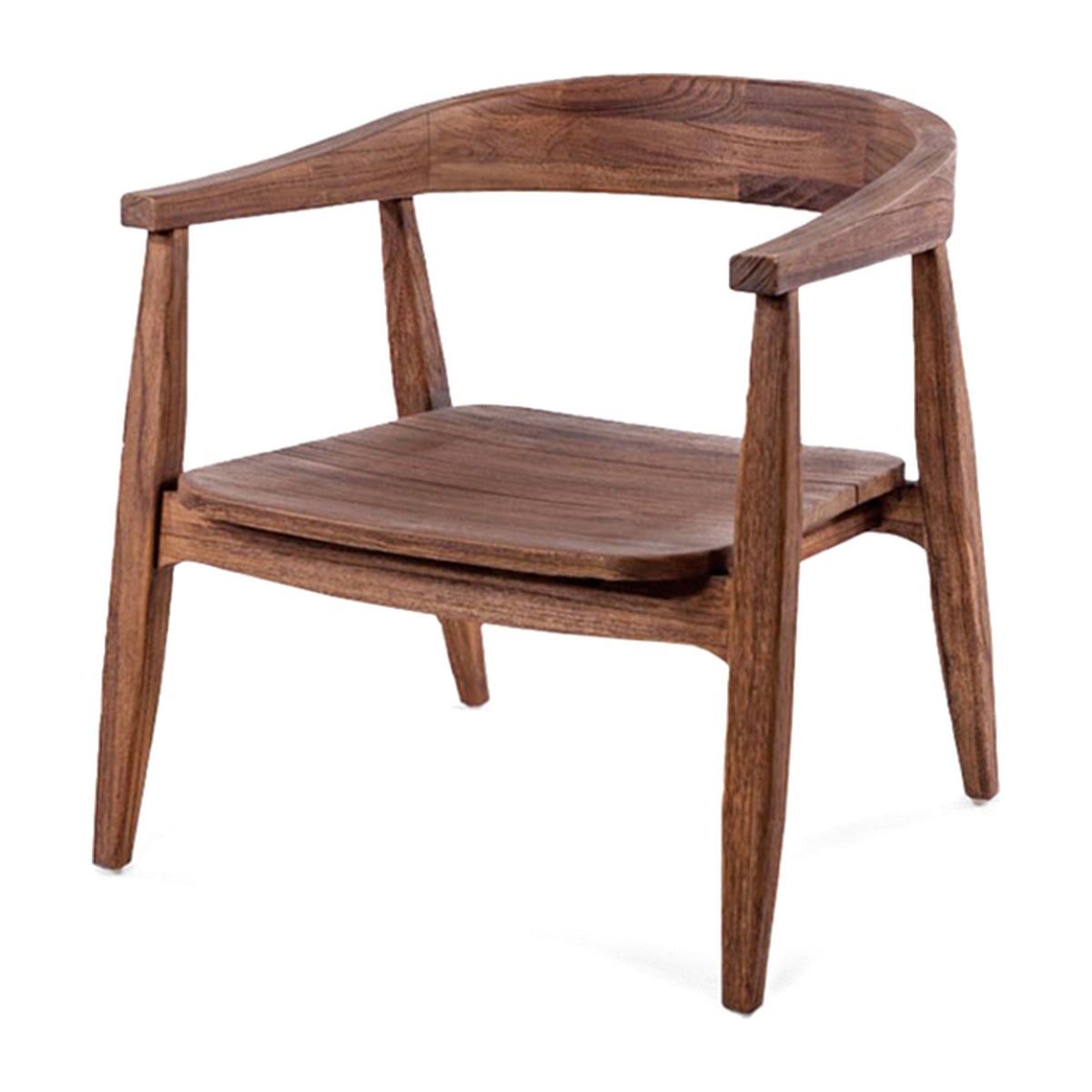 Passendes Möbel Outdoor Sessel Faye Teak mit geflochtenem Sitz von Gommaire, B 66 × T 66 × H 68 cm, Hülle nicht abgebildet