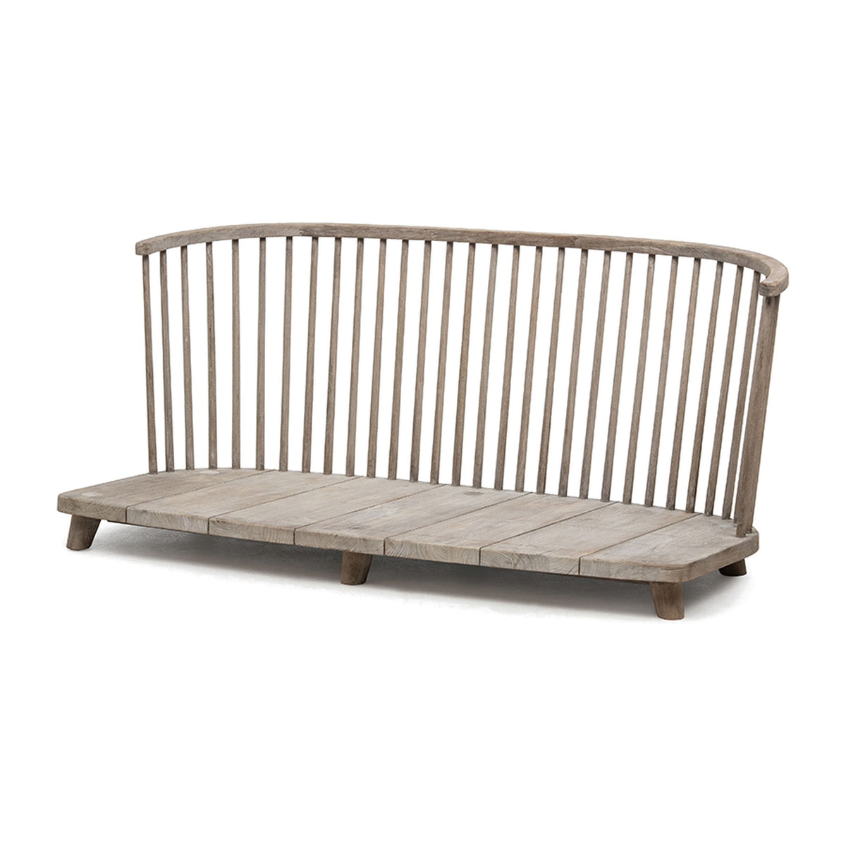 Passendes Möbel Sofa Carol Teak Natural Grey 2-Sitzer von Gommaire, B 165 × T 81 × H 72 cm, Hülle nicht abgebildet