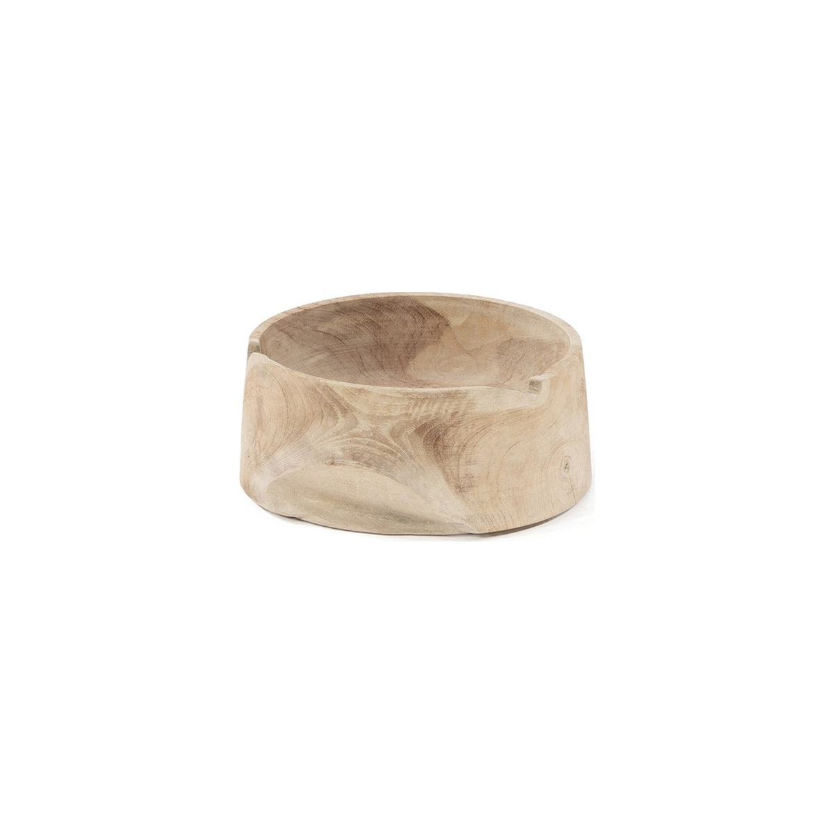 Schale Binta Teakwurzel Natural Grey von Gommaire, Teakwurzel Natural Grey, Ø 36,5 × H 15,6 cm, Freisteller
