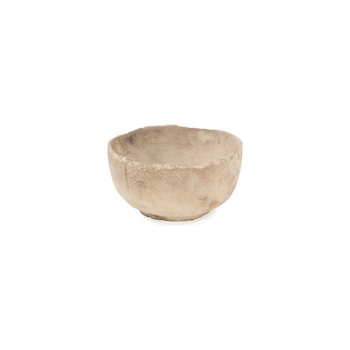 Schale Jambo Teak Natural Grey Small von Gommaire, Teak Natural Grey, Ø 30 × H 15,5 cm, Freisteller