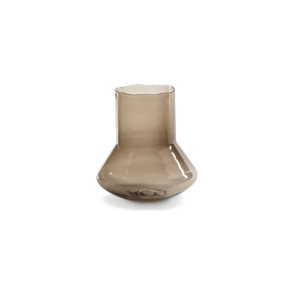 Vase Stella Karamellglas Medium von Gommaire, Karamellglas, Ø 34 × H 37,3 cm, Freisteller