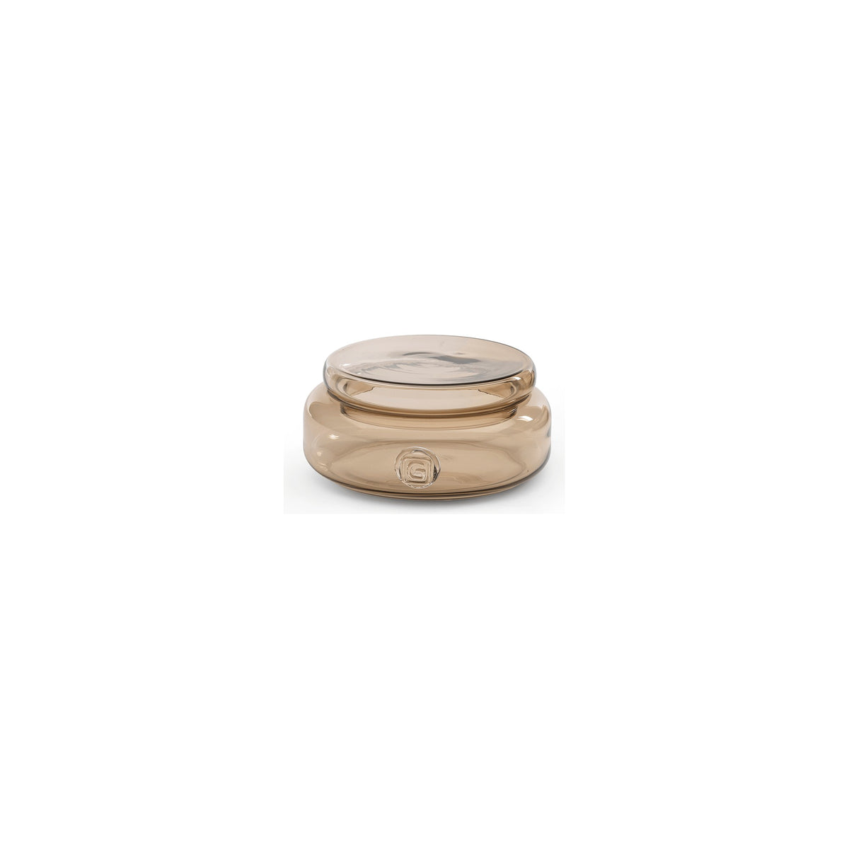 Bonbonniere Ming Topasglas Low Small von Gommaire, Topasglas, Ø 22 × H 10 cm