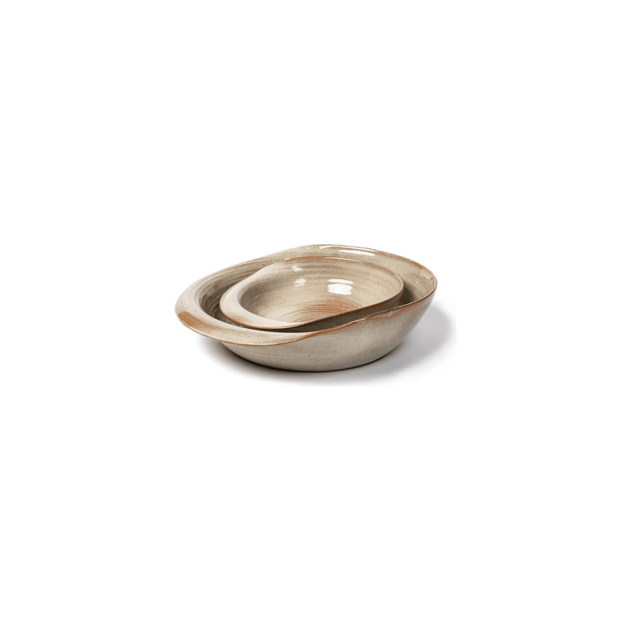Schale Ali Terracotta Sandbraun Small von Gommaire, Terracotta Sandbraun, Ø 32 × H 8 cm