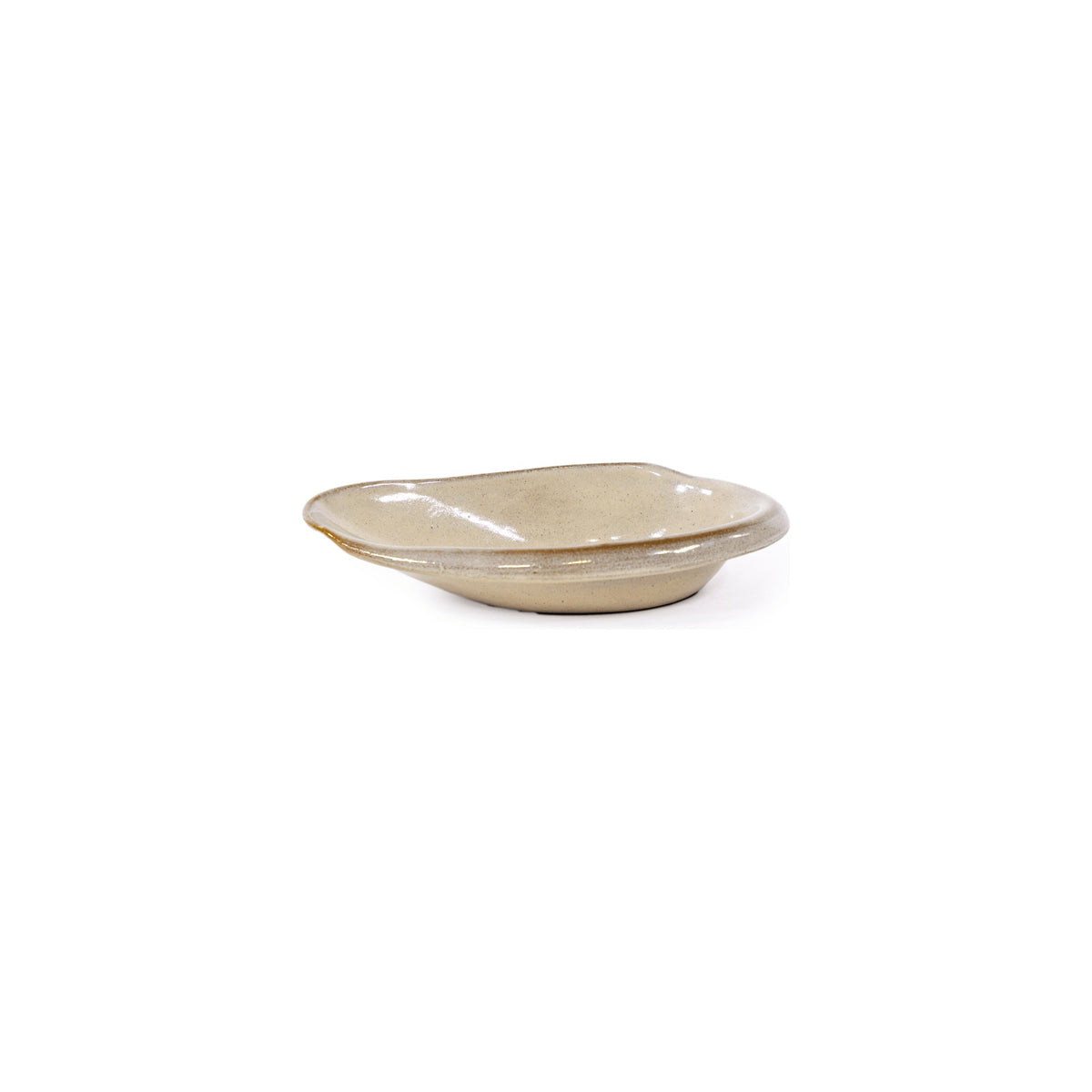 Schale oval Ali Terracotta Sandbraun Low von Gommaire, Terracotta Sandbraun, W 22 × D 40 × H 8 cm