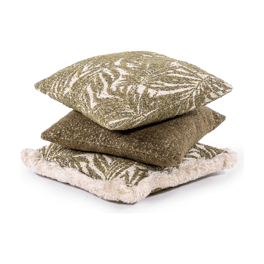Outdoor-Dekokissen 60 × 25 cm von Gommaire, Outdoor-Kissen gestapelt, mit und ohne Fransen, Freisteller