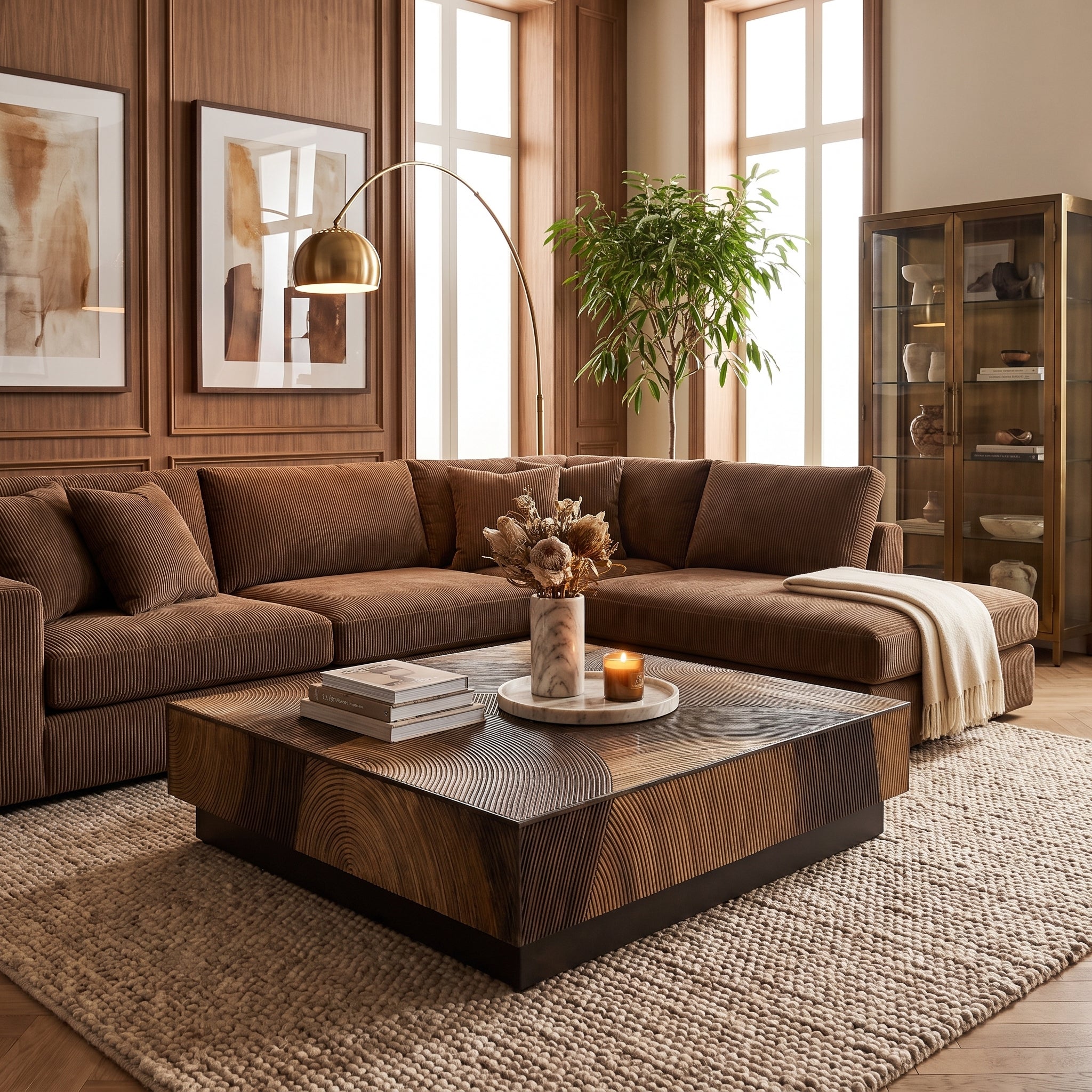 Couchtisch Casablanca Braun von PTMD, editorial gestyltes Wohnzimmer, STUFF Shop