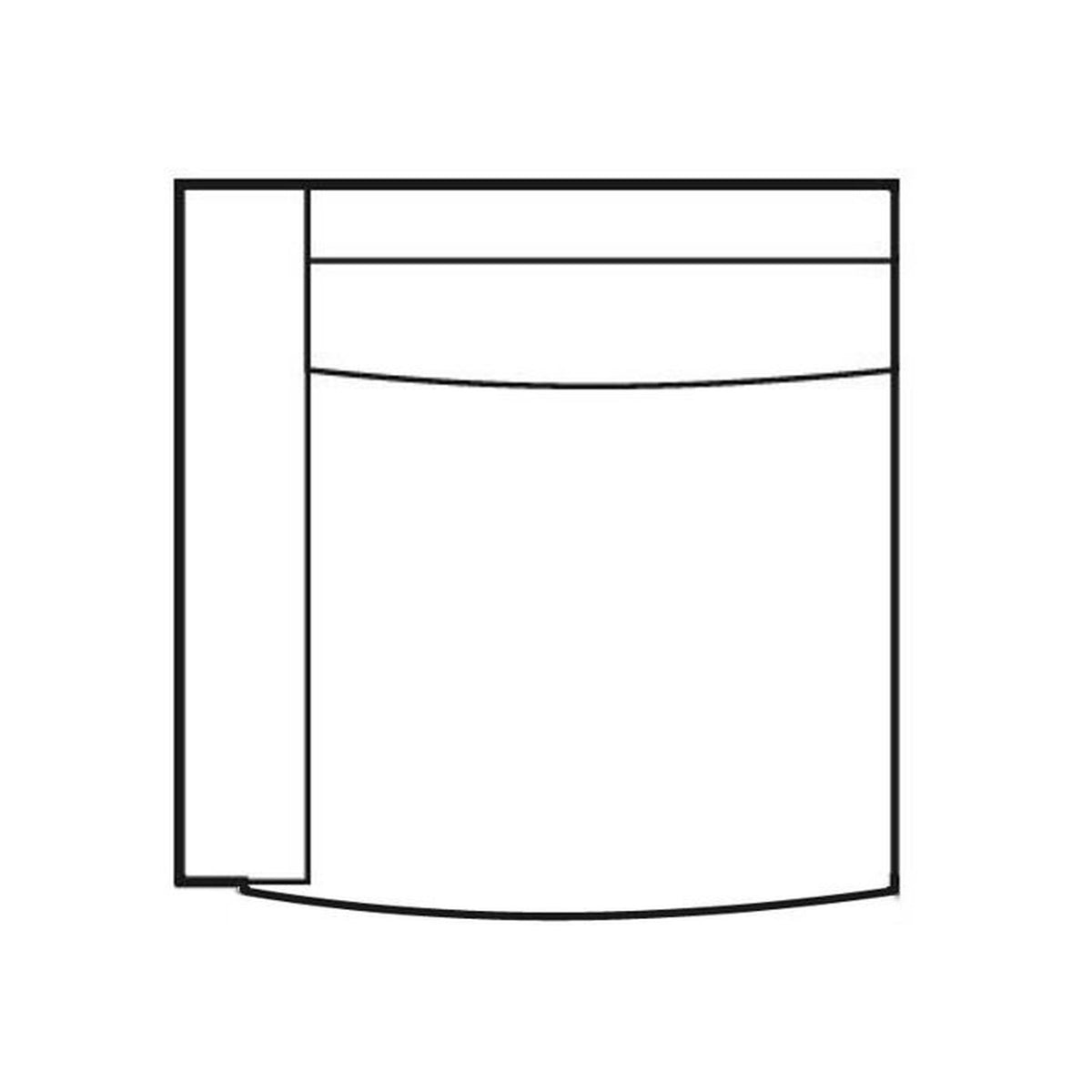 Maßzeichnung Sitzmodul New Formia mit Armlehne links von PTMD, 91 × 100 × 85 cm