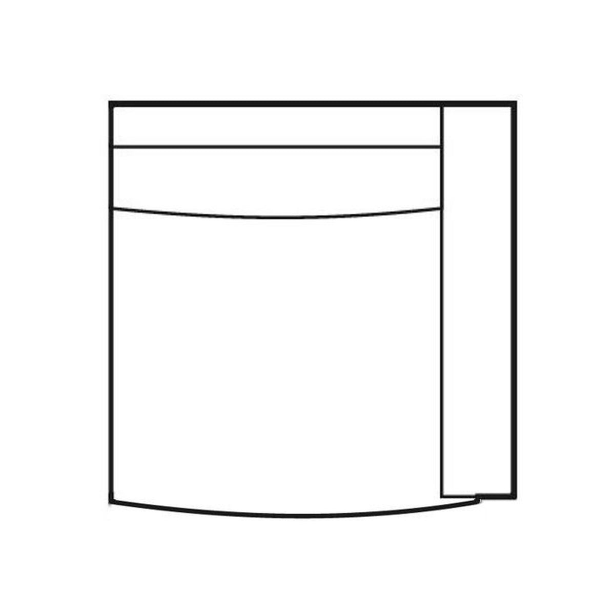 Maßzeichnung Sitzmodul New Formia mit Armlehne rechts von PTMD, 91 × 100 × 85 cm