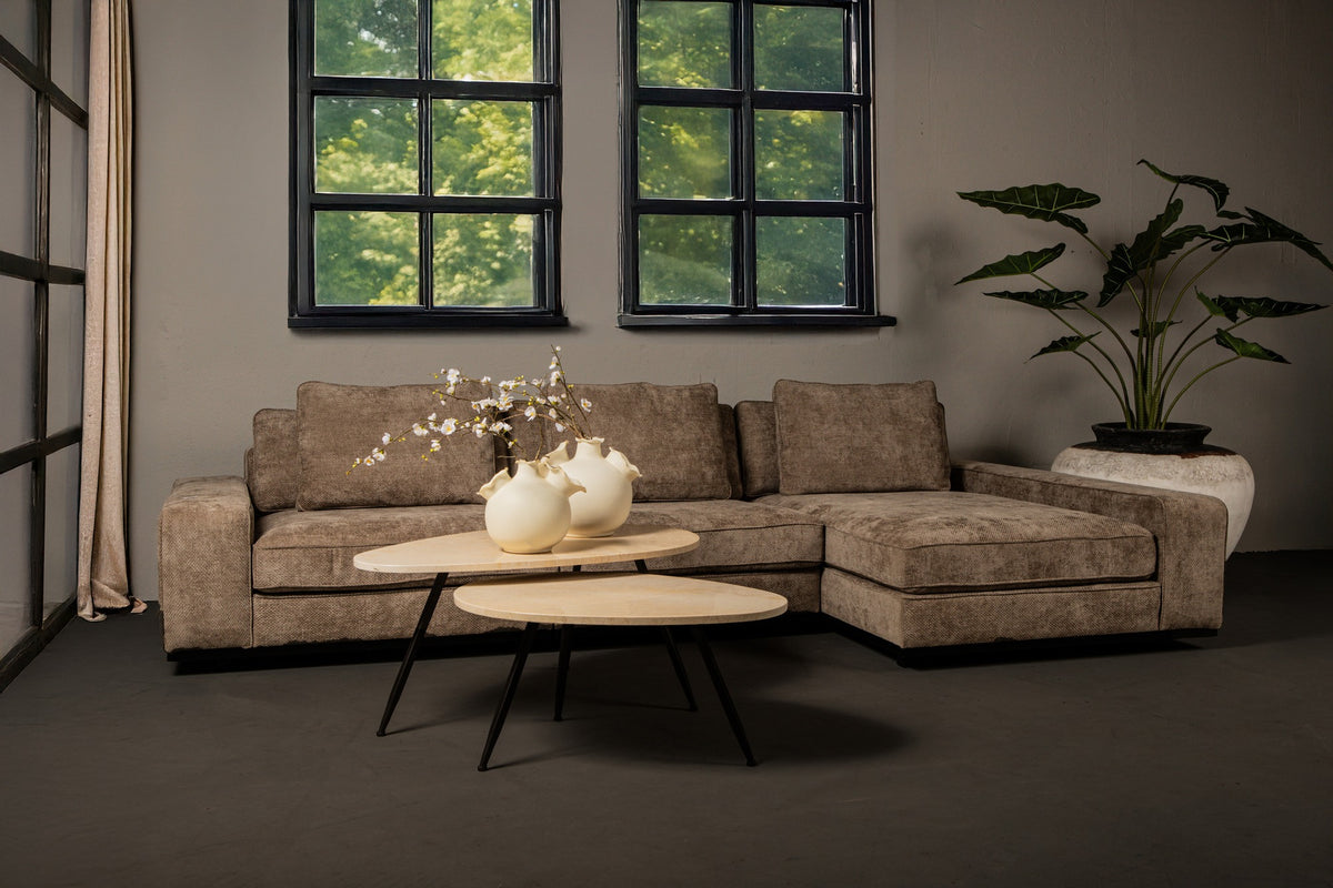 Ecksofa aus Modulen der Serie New Block von PTMD im Wohnzimmer