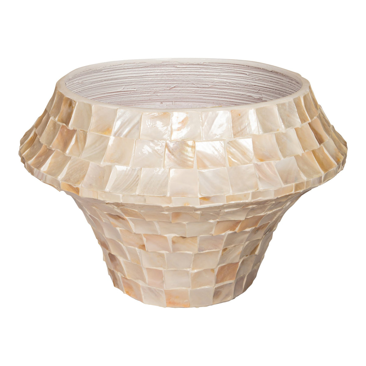 Übertopf Daven Creme 40 cm, Freisteller