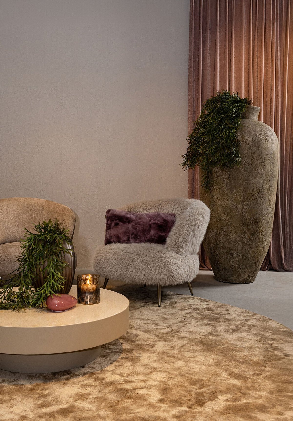 PTMD Gisel Übertopf Grau-Beige