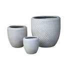 Übertopf-Set Nikol Beige 3-teilig 55 cm | Faserzement