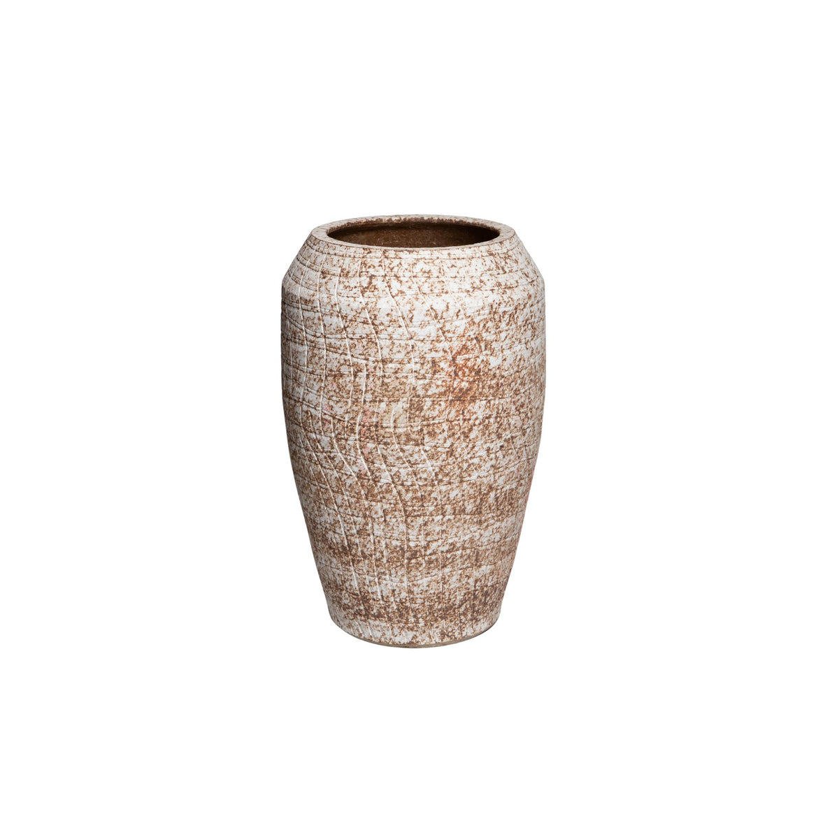 Übertopf Vikki Beige-Rost 90 cm, Freisteller