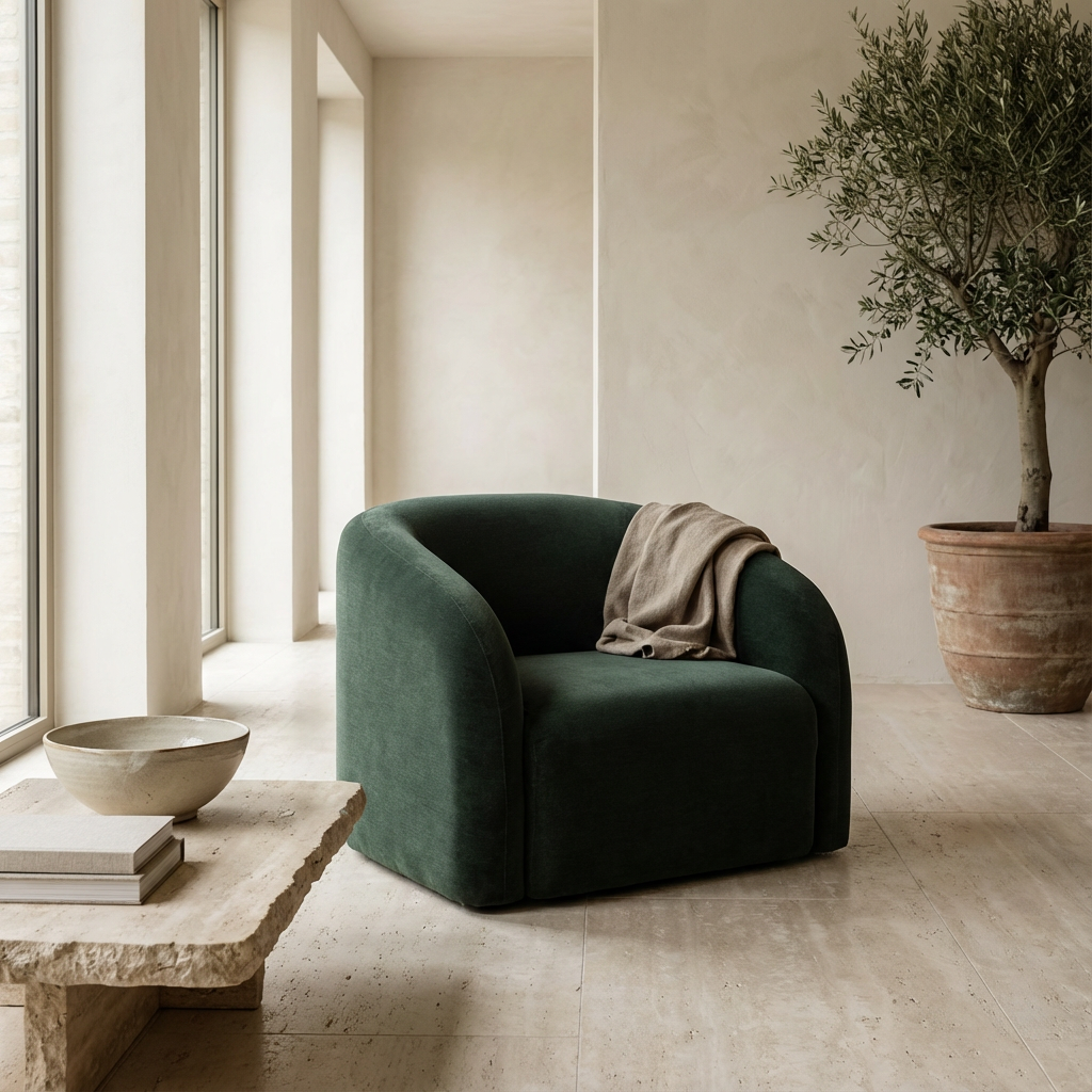 Sessel Damian Forest von Gommaire in intensivem Waldgrün bei STUFF Shop kaufen