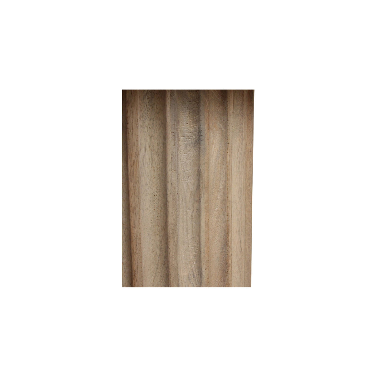 Beistelltisch Curvo rund aus Mangoholz mit Rillenfuß, natur | Freisteller | STUFF Loft