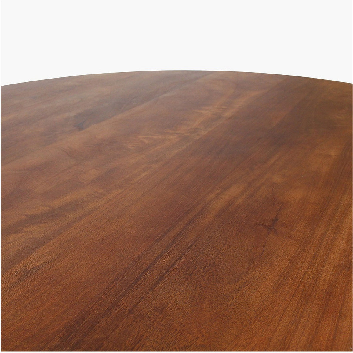 Esstisch Curvo rund aus Mangoholz, Ø 120 cm | Detail Holzoberfläche | STUFF Loft