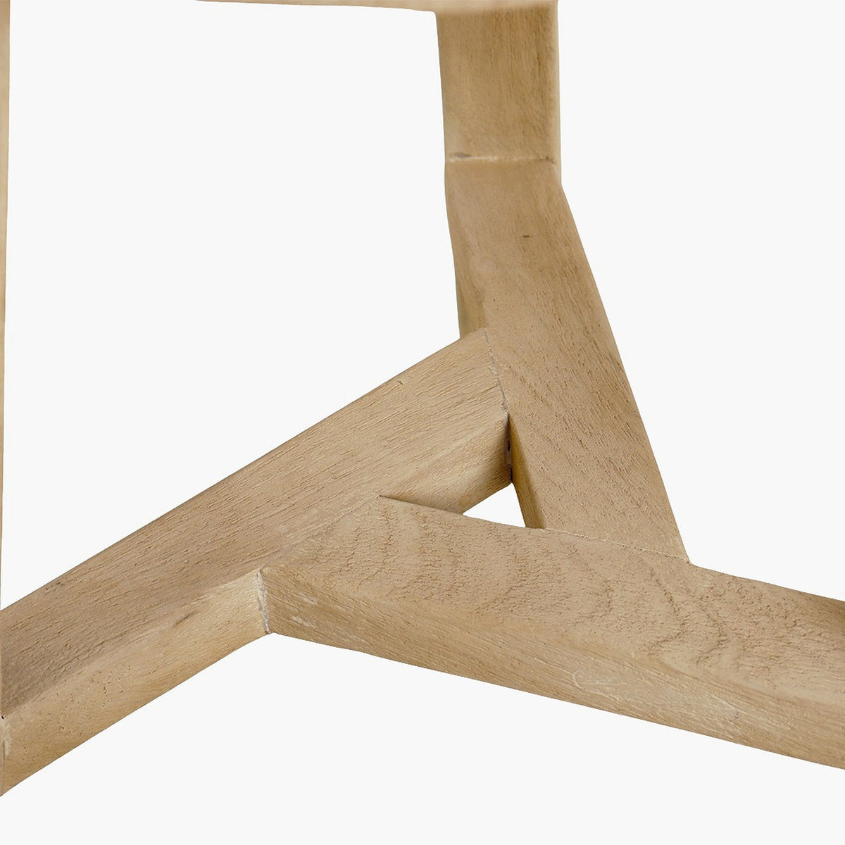 Hocker Driftwood rund aus hellem Mangoholz, Ø 34 x 50 cm | Detail Gestell | STUFF Loft