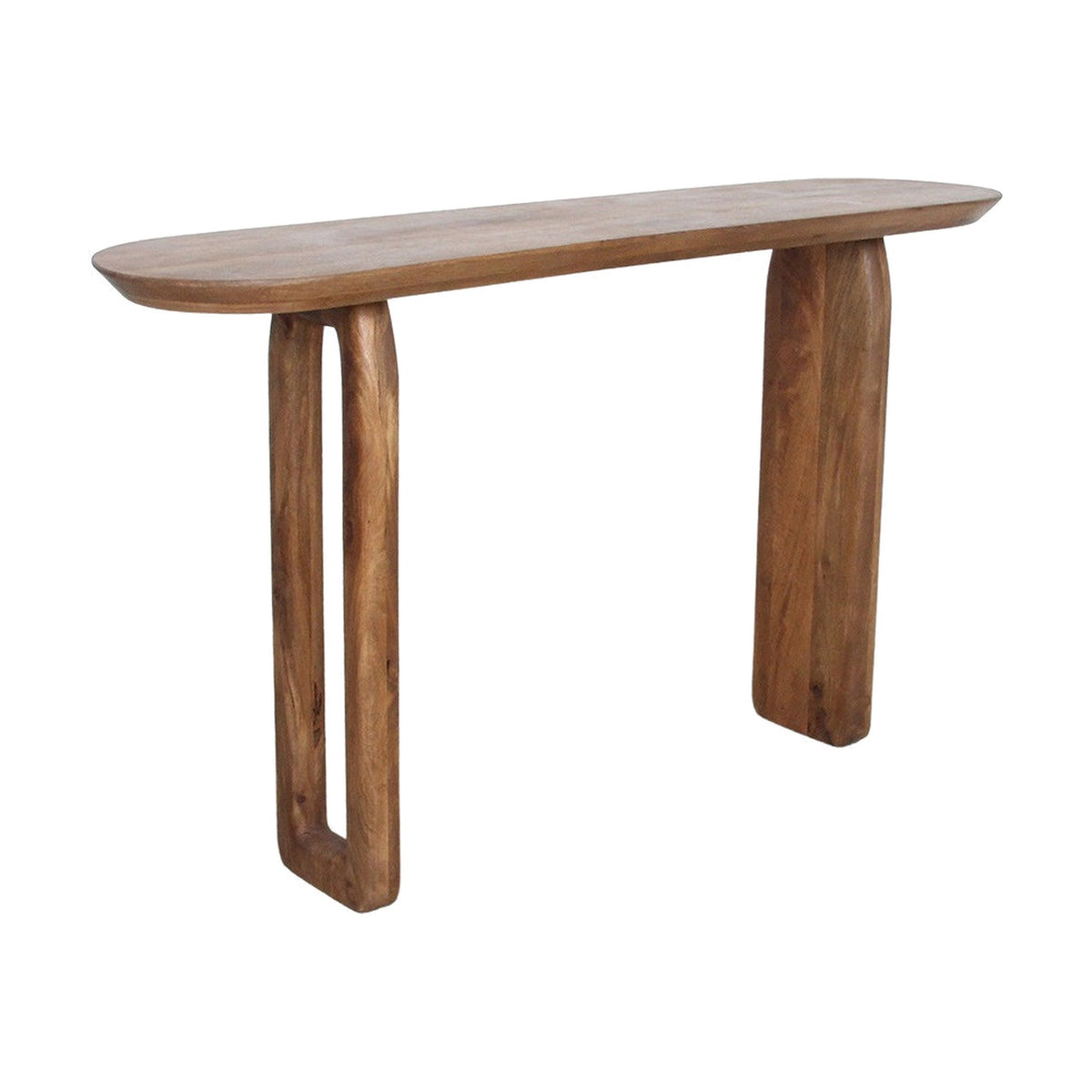 Konsolentisch Curvo schmal aus Mangoholz, 140 cm | Freisteller | STUFF Loft