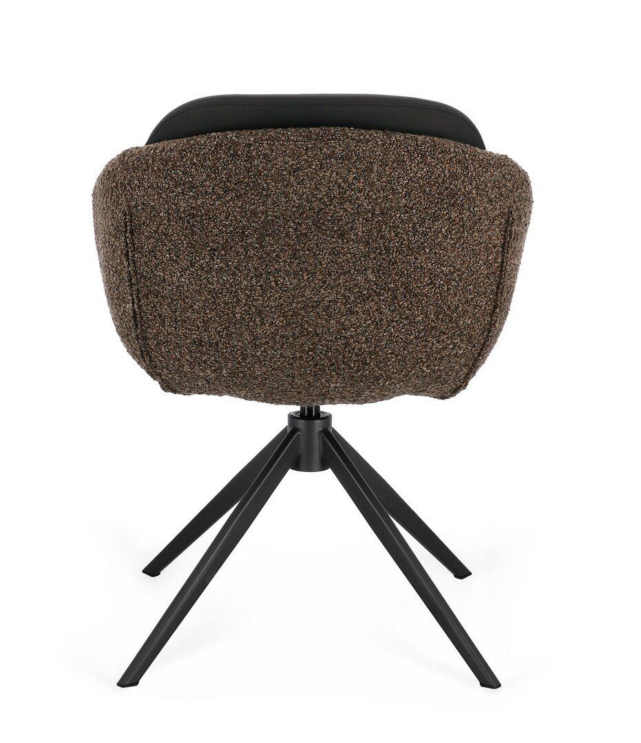 Drehstuhl Averik Kaffeebraun von Bizzotto, freigestellte Ansicht aus einem zweiten Blickwinkel, im STUFF Shop