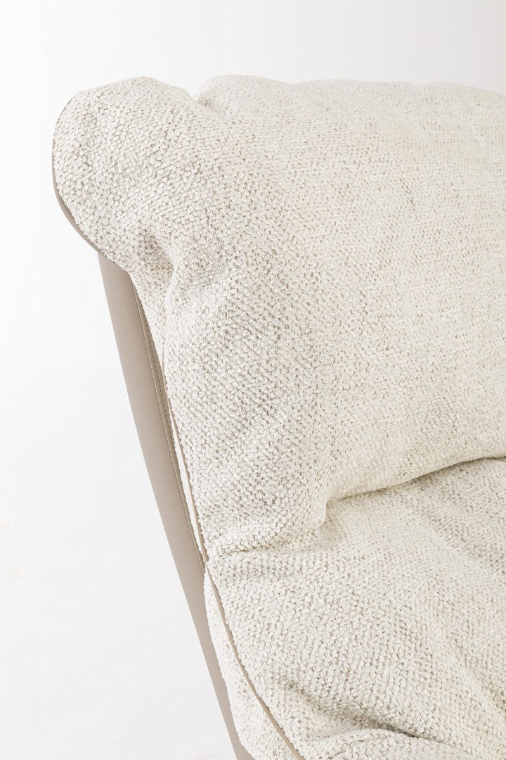 Drehsessel Armela Beige von Bizzotto, Nahaufnahme von Bezug und Verarbeitung (1), im STUFF Shop
