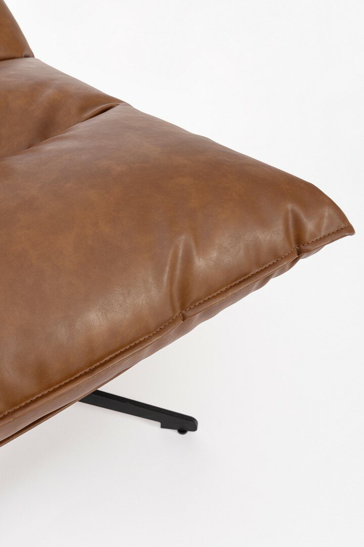 Drehsessel Alanez Cognac von Bizzotto, Nahaufnahme von Bezug und Verarbeitung (2), im STUFF Shop