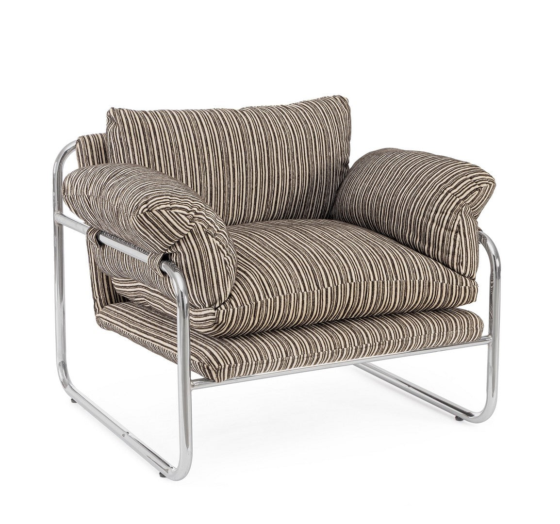 Sessel Morvana von Bizzotto, freigestellt in der Frontansicht, B 90 × T 84 × H 84 cm, im STUFF Shop