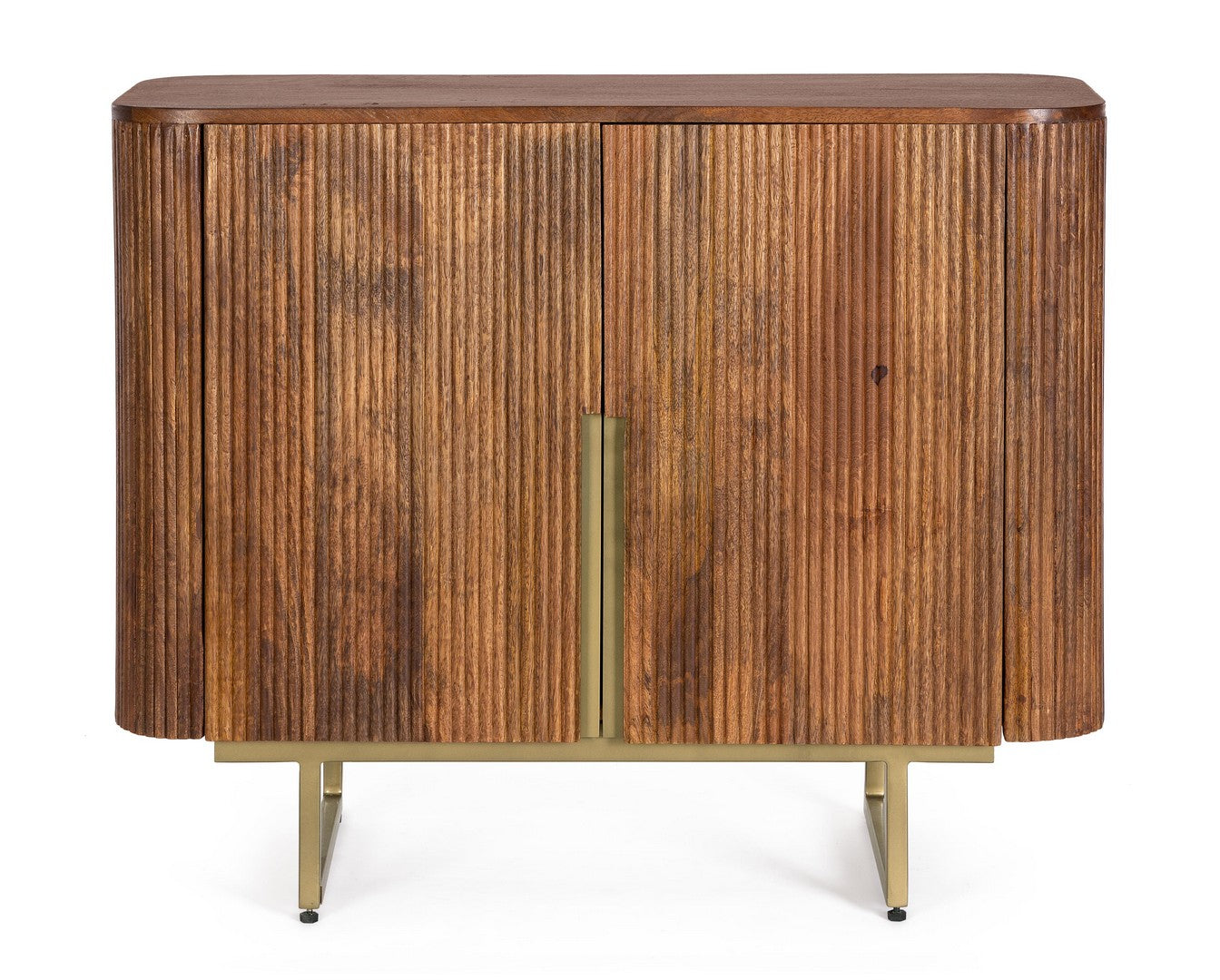 Sideboard Vilas 2 Türen von Bizzotto – Front aus Mangoholz mit Stahlgriffen, im STUFF Shop