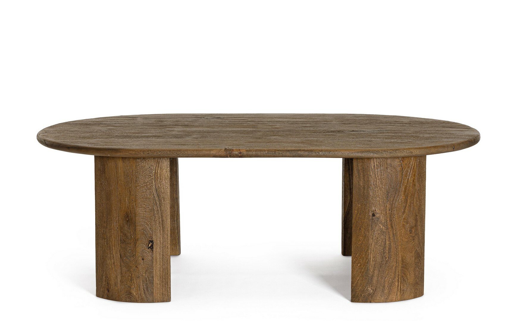 Couchtisch Orlando Braun, oval, 130 x 80 cm, freigestellt