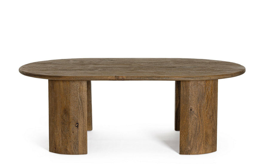Couchtisch Orlando Braun, oval, 130 x 80 cm, freigestellt