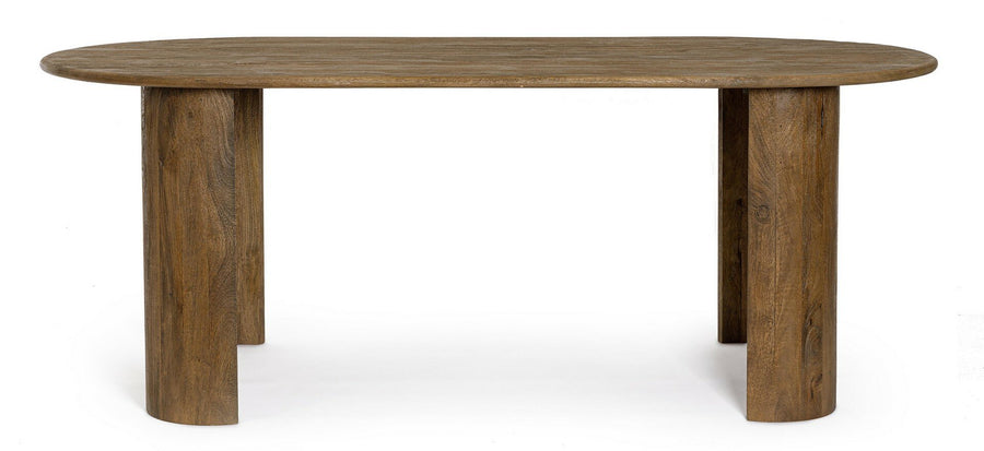Esstisch Orlando Braun, oval, 210 x 100 cm, freigestellt