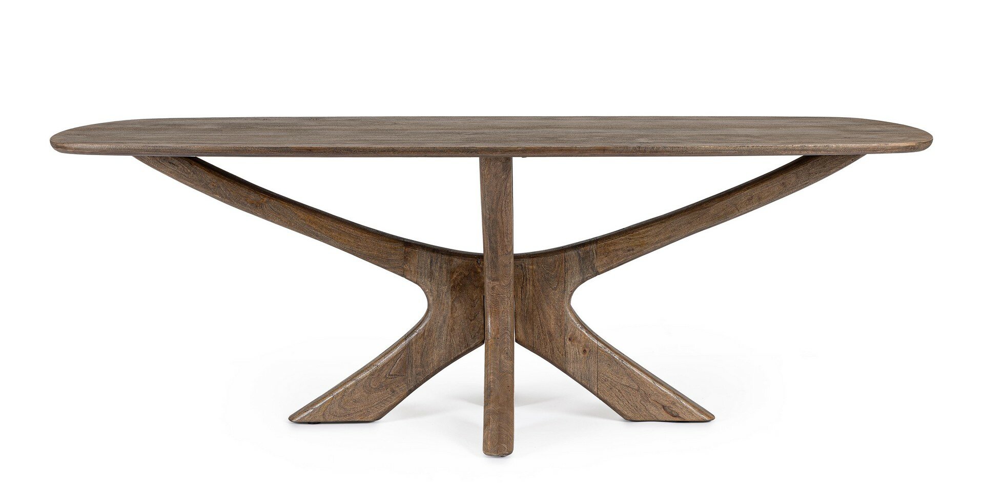 Esstisch Garcia von Bizzotto aus massivem Mangoholz mit verflochtenem Gestell, B 220 x T 100 x H 76 cm, im STUFF Shop