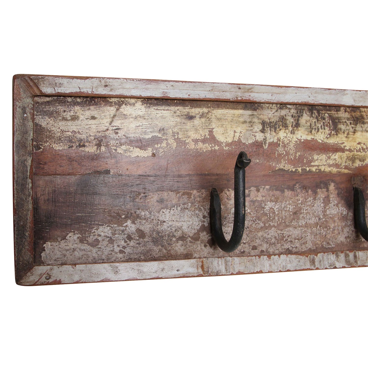 Wandgarderobe aus Altholz 5 Haken Handmade Vintage Industrie Look | STUFF Shop