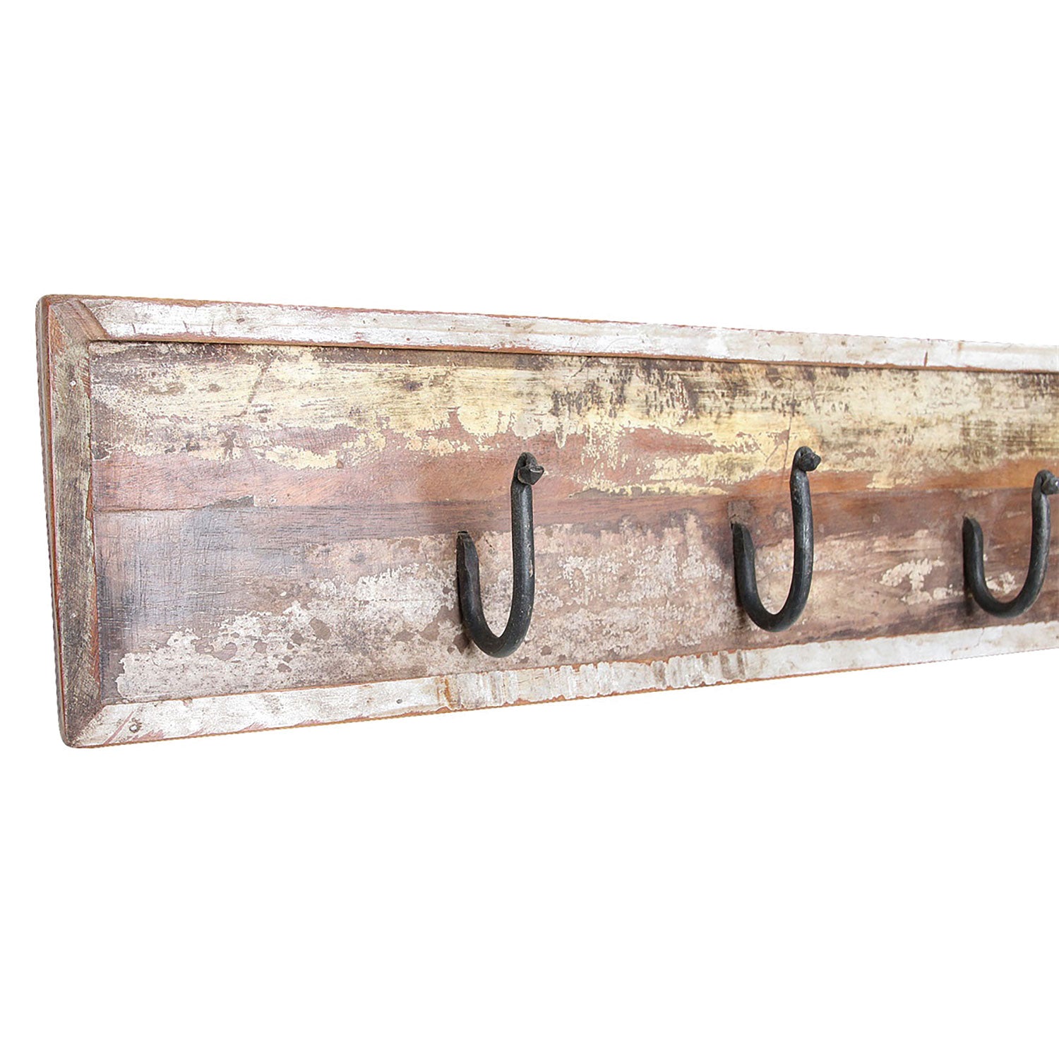 Wandgarderobe aus Altholz 5 Haken Handmade Vintage Industrie Look | STUFF Shop