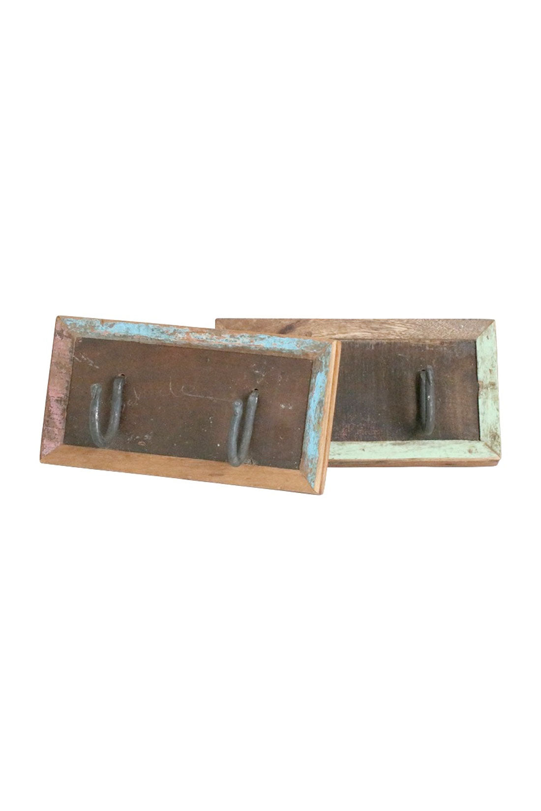Vintage Wandgarderobe Altholz 2 Haken Handmade | STUFF Loft