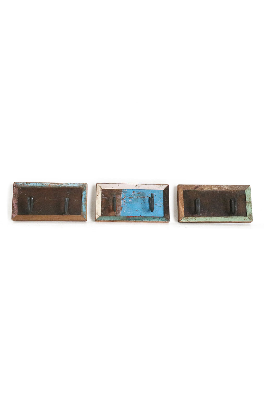 Vintage Wandgarderobe Altholz 2 Haken Handmade | STUFF Loft