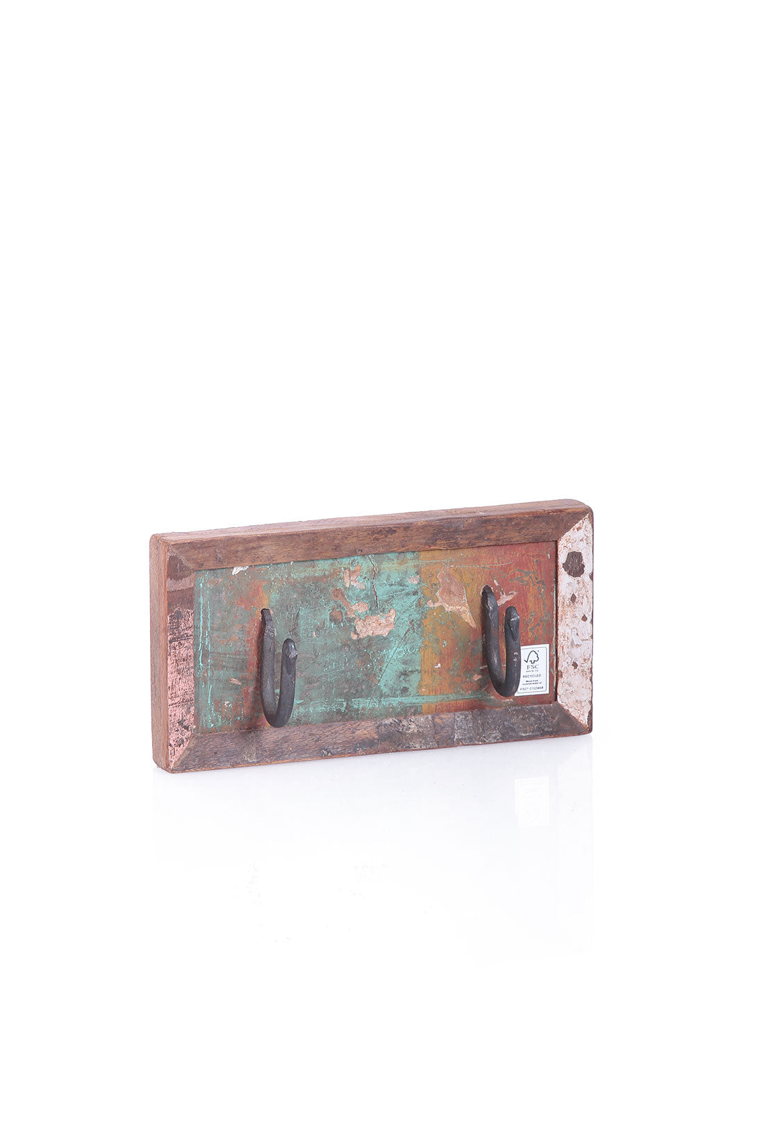 Vintage Wandgarderobe Altholz 2 Haken Handmade | STUFF Loft