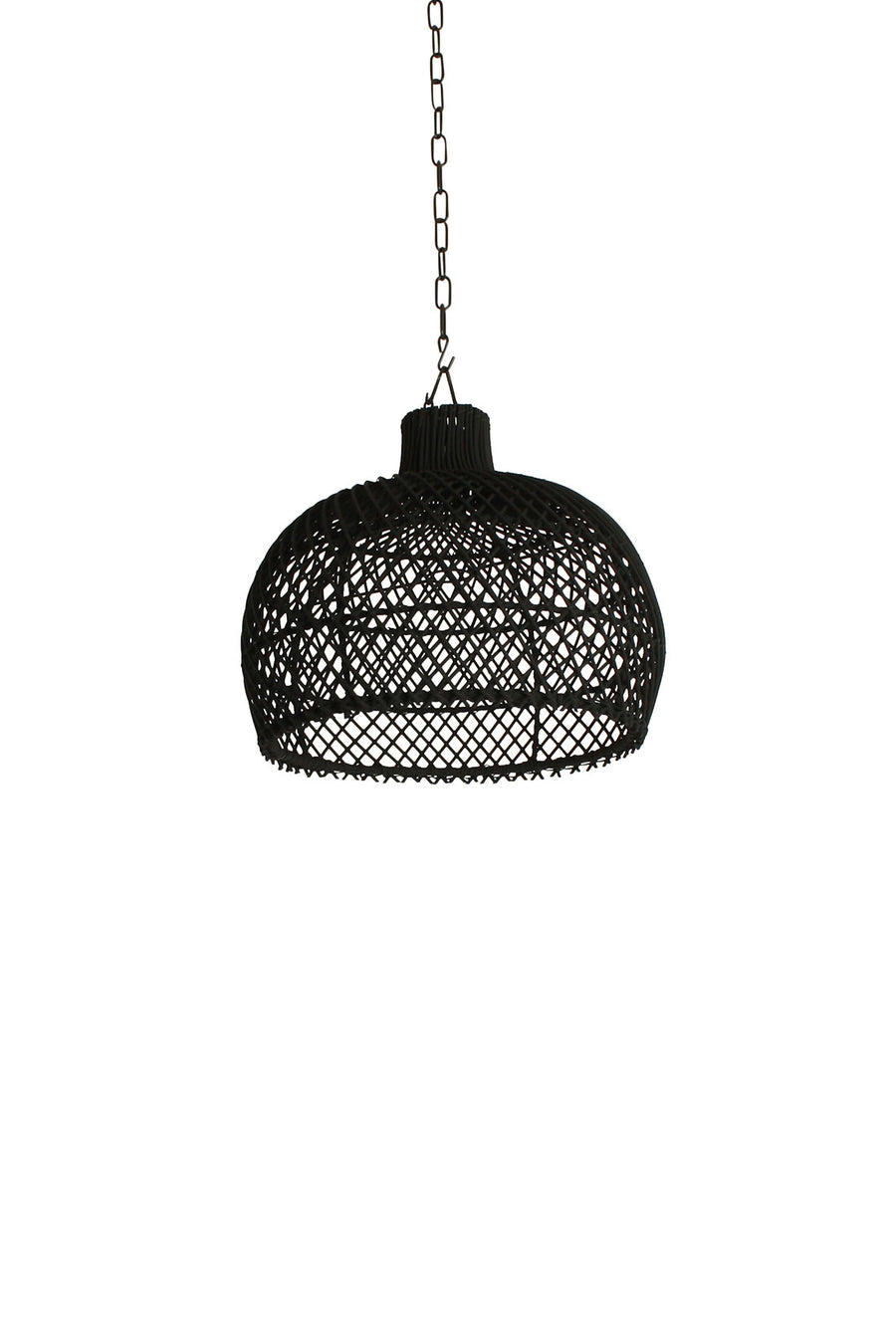 Rattan Lampe Maze Handmade black  Ø 42cm
