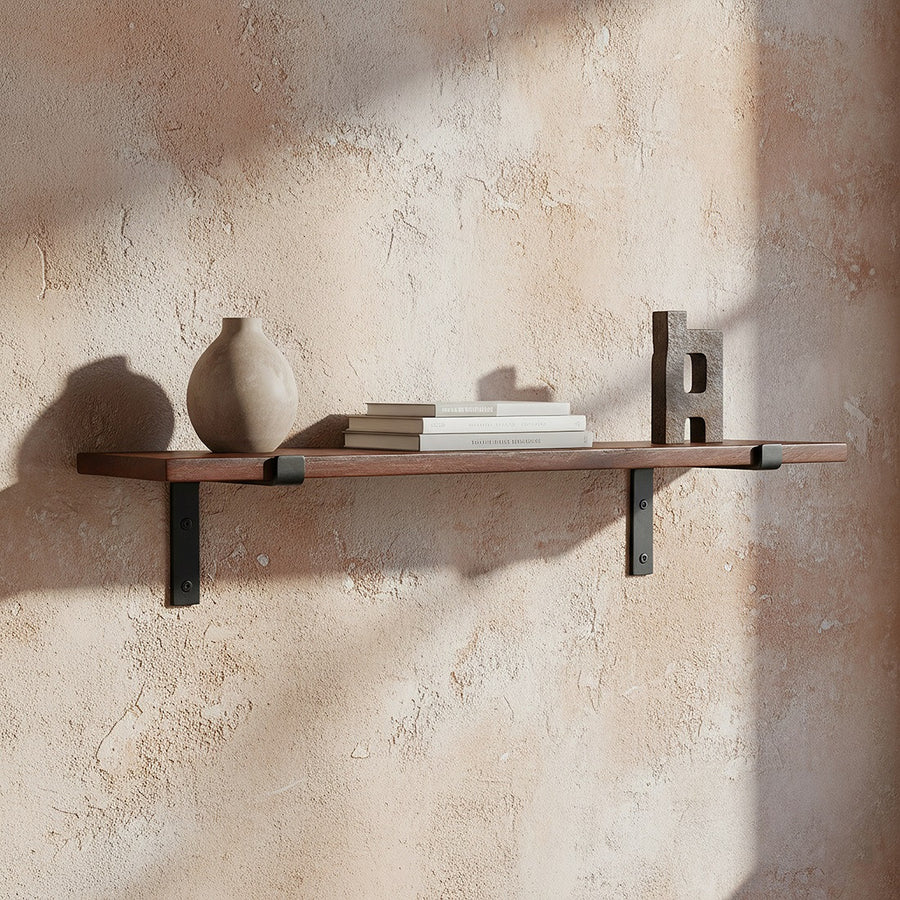 Wandregal aus Altholz im Vintage Design braun STUFF Loft