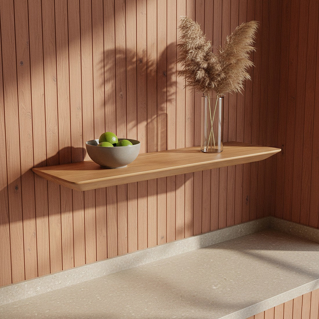 Wandregal Schweberegal Regal Wandboard Studio Curve Zedernholz | STUFF Shop