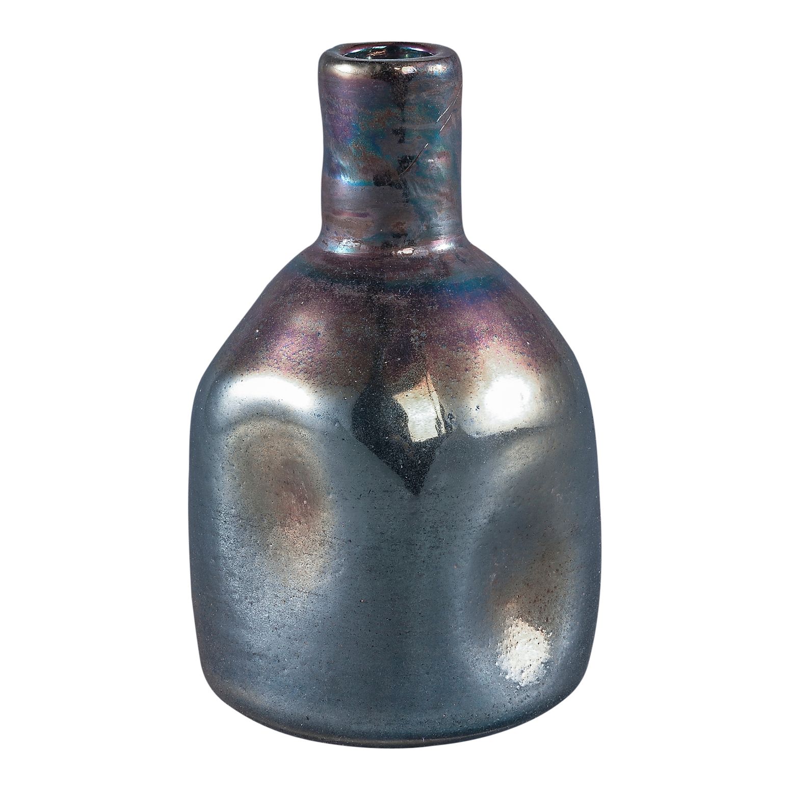 Flaschenvase Vintage Empire grau Glas small