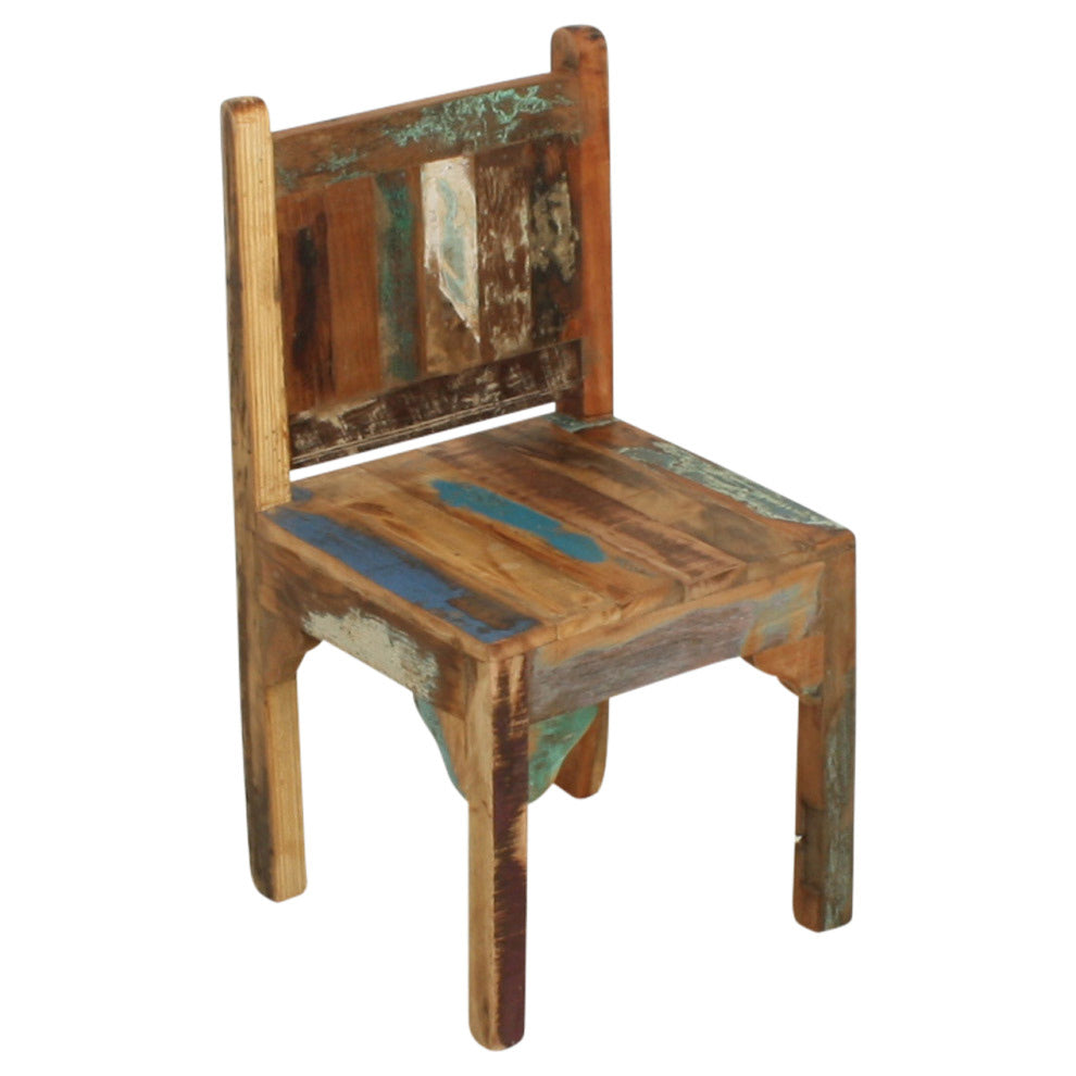 Kinderstuhl im Vintage Shabby-Chic aus Altholz