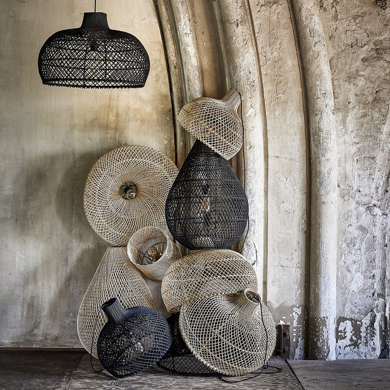 Rattan Lampe Maze Handmade