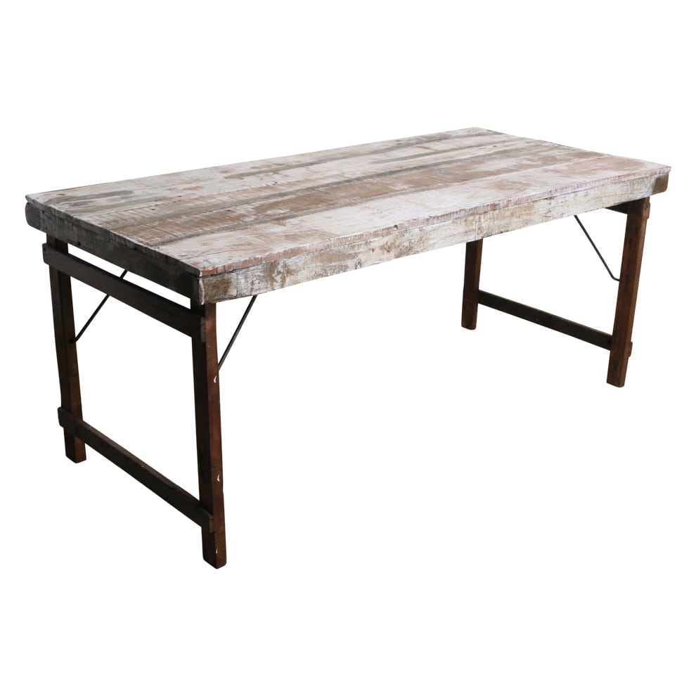 Vintage Esstisch Tisch aus Holz klappbar Shabby Chic white