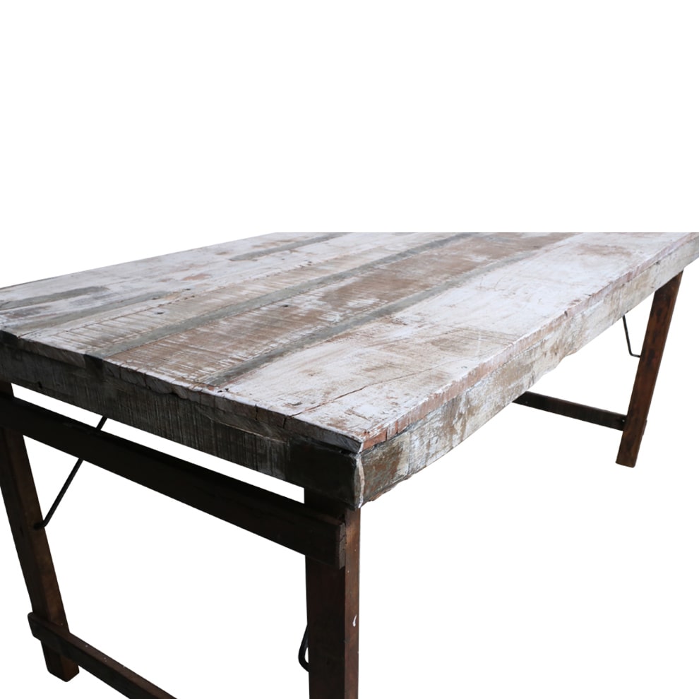 Vintage Esstisch Tisch aus Holz klappbar Shabby Chic white