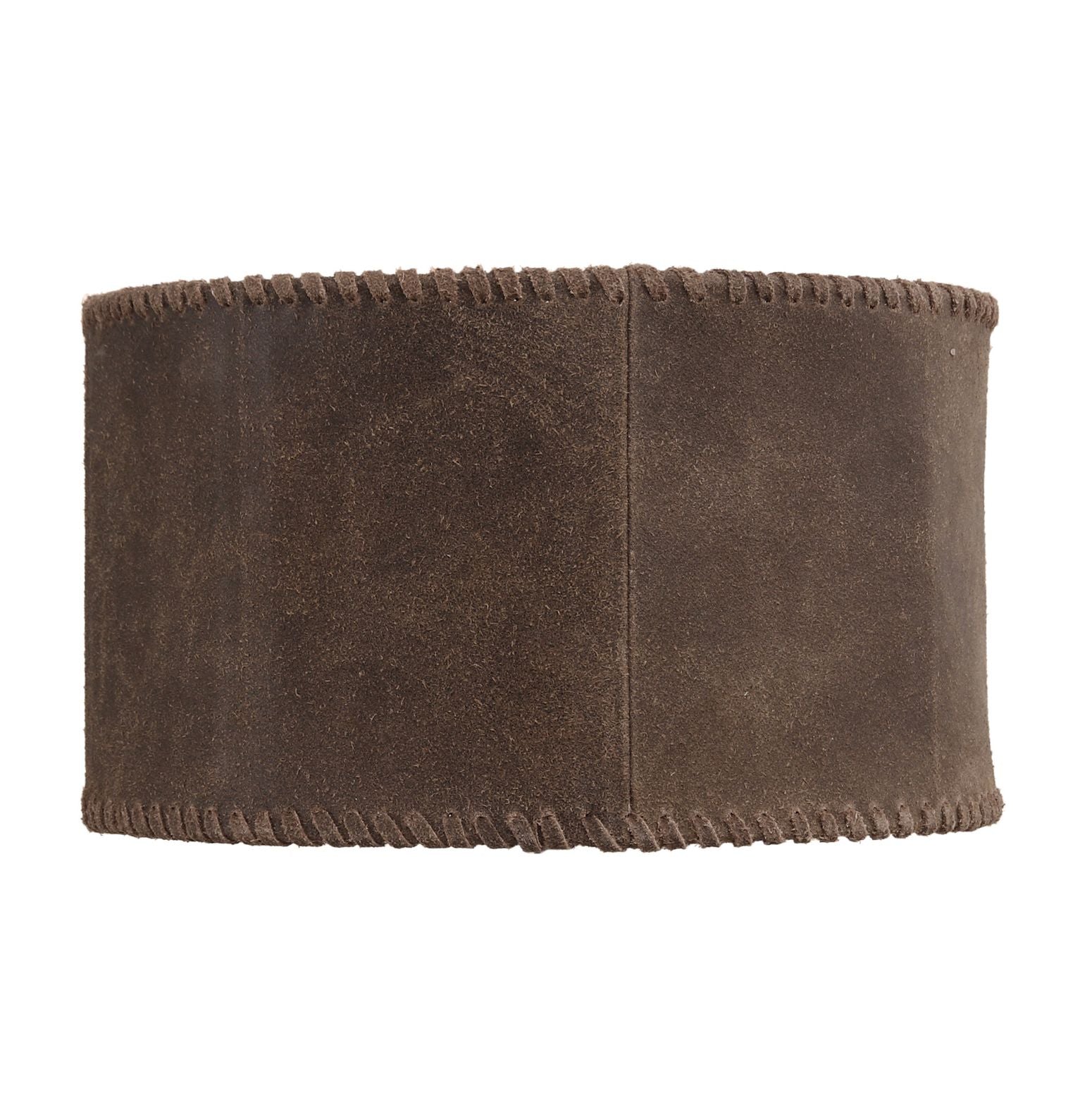 Lampenschirm Chester brown round leather - Lampenschirm rund aus Leder - Maße: 17.0 x 30.0 x 30.0 cm