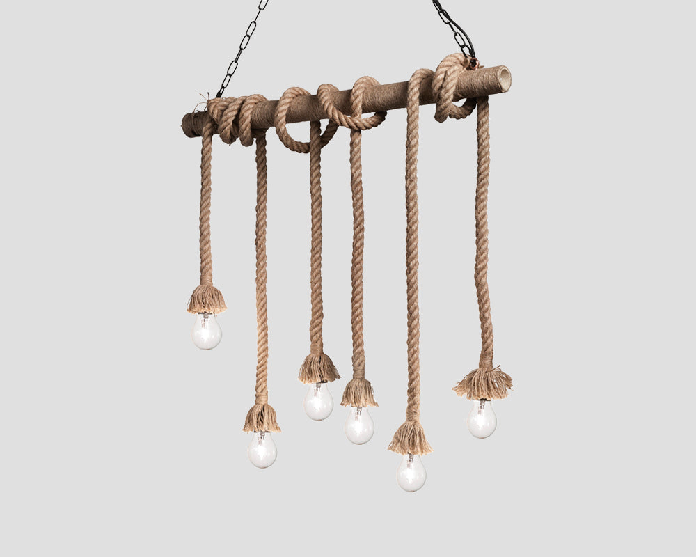Pendelleuchte Jute-Seil Dialma Brown